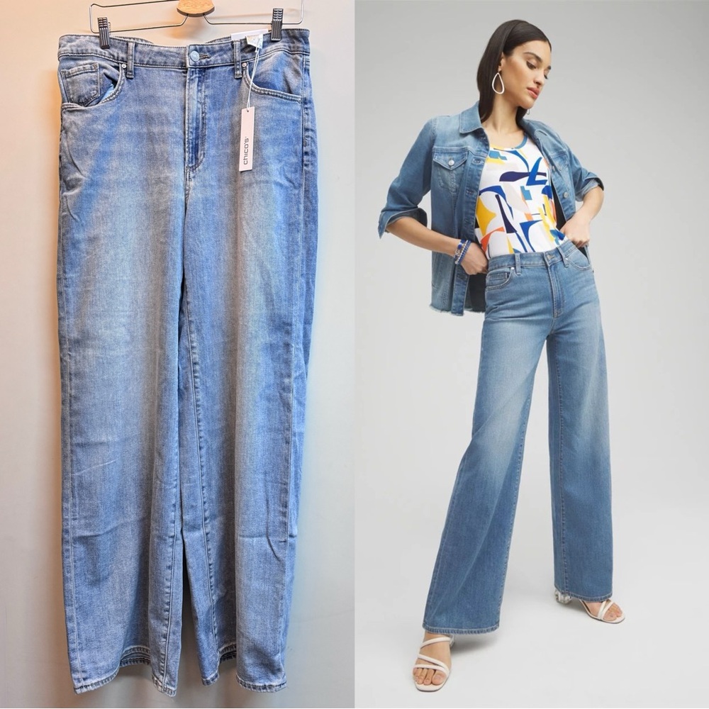 NWT Chico’s High Rise Wide Leg Jeans